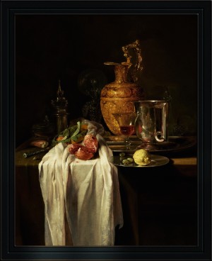 Still Life with Ewer Vessels and Pomegranate Old Masters Reproduction